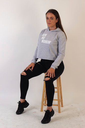 Women Real Life Cropped Hoodie