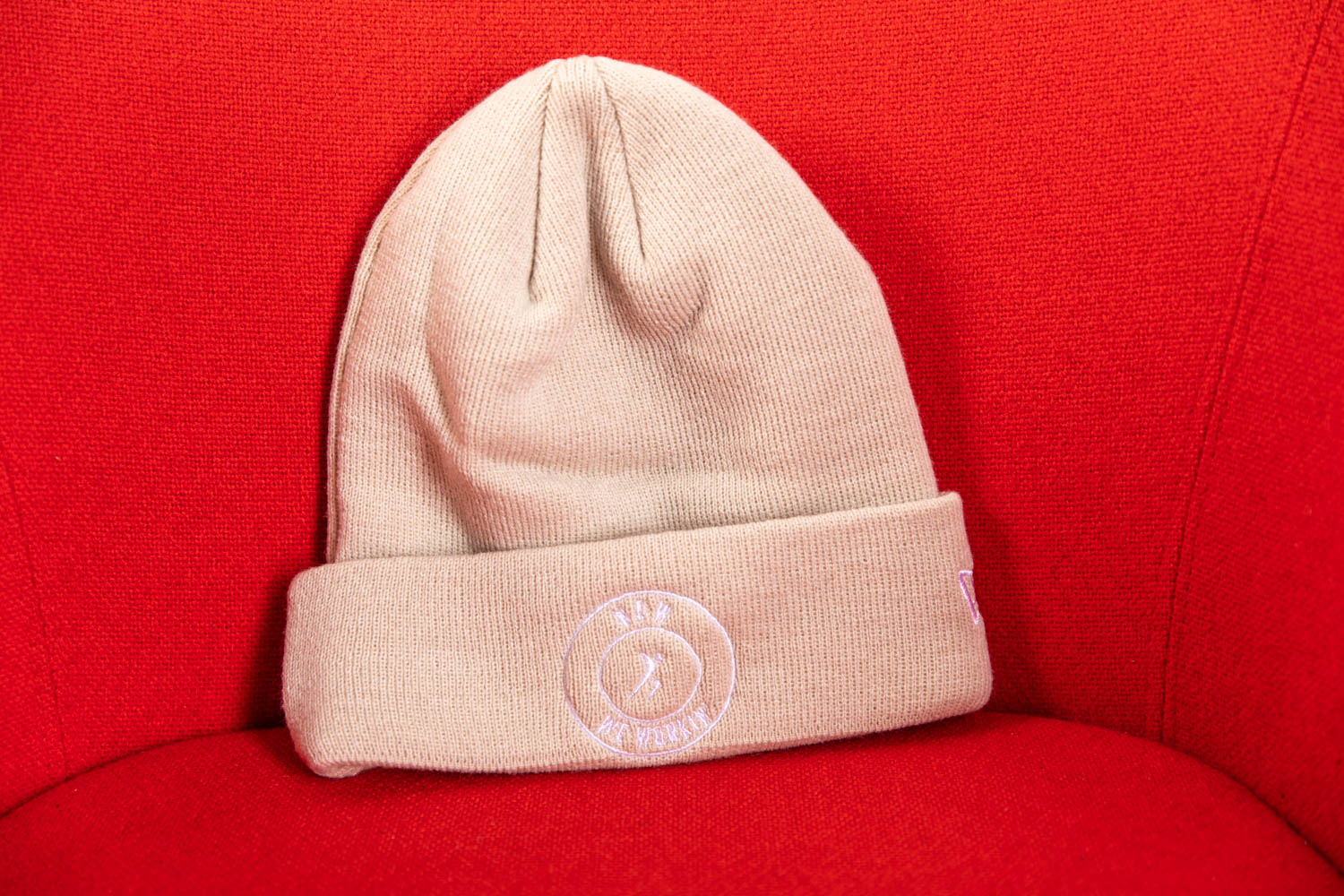 Now We Workin' x New Era Flag knit beanie.