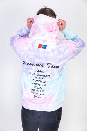 Men Tie  Dye Hoodie Summer Tour